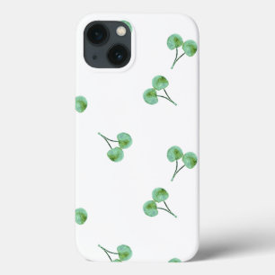 Green Cherry Pattern iPhone 13 Case