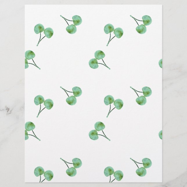Green Cherry Pattern Flyer (Front)