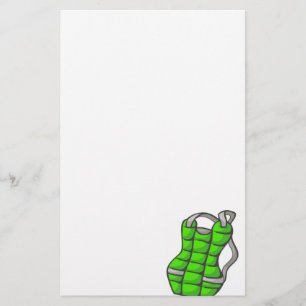 Green Chest Protector Stationery