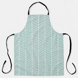 Green Chevron All Over Print Apron