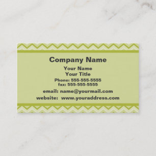 Green Chevron Appointment Reminder Business Card
