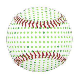 Green Chevron Dots Baseballs