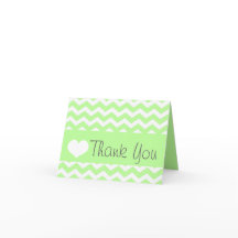 Green Chevron Merci Note