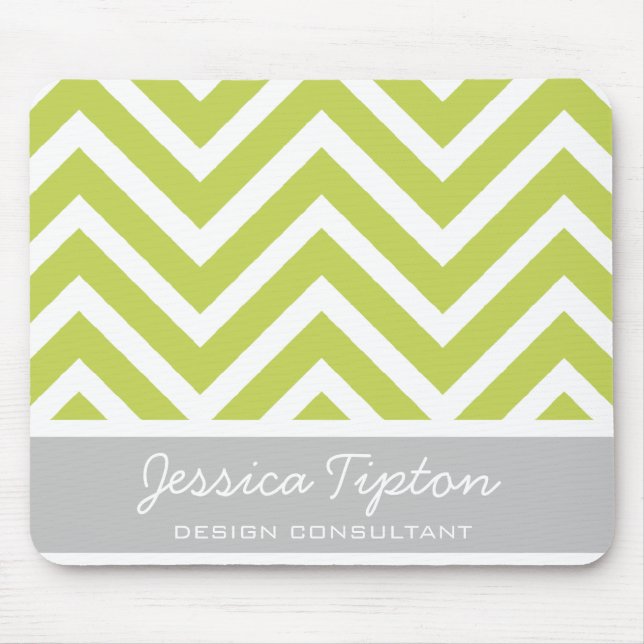 Green Chevron Mousepad | TBM (Front)