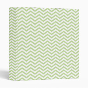 Green Chevron Pattern Binder