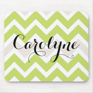 Green Chevron   Personalized Mousepad