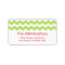 Green chevron zigzag pattern return address