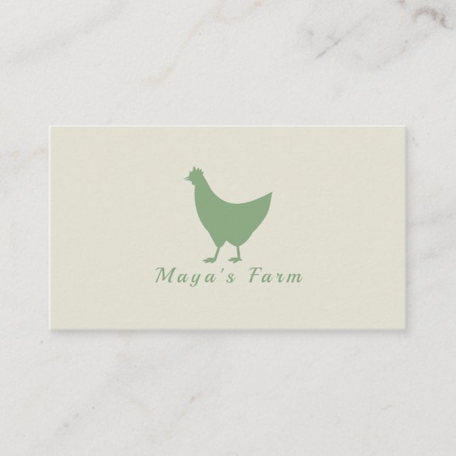Green Chicken Business Card (Front)