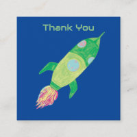 Green Childish Space Rocket