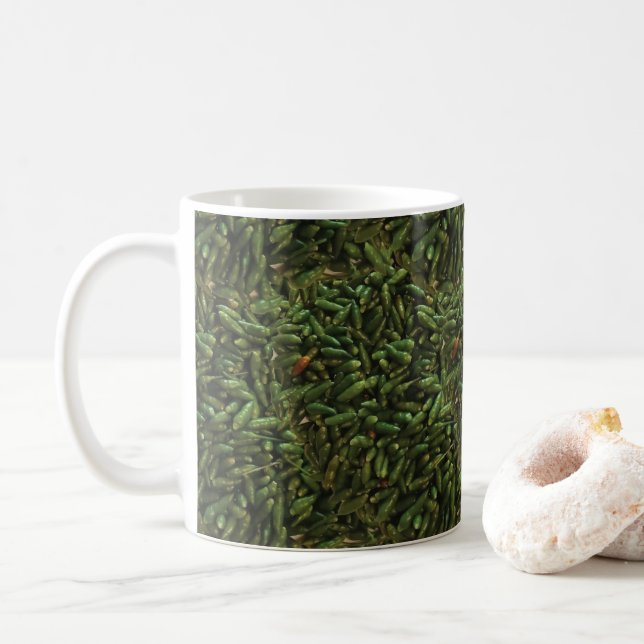 Green Chili Pepper  Coffee Mug (With Donut)