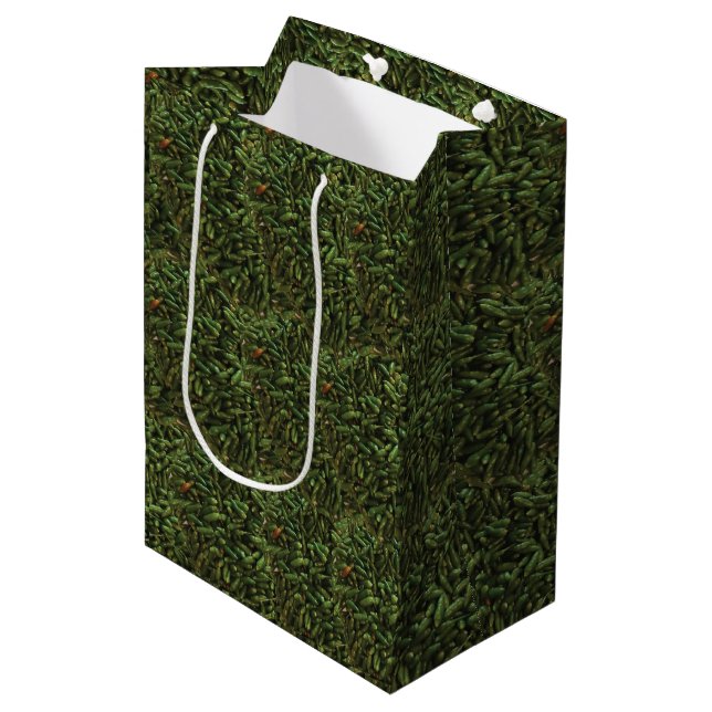 Green Chili Pepper  Medium Gift Bag (Front Angled)