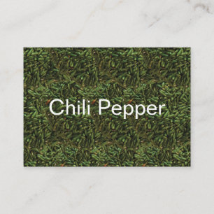 Green Chili Pepper Pattern Business Card