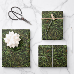 Green Chili Pepper Pattern Wrapping Paper Sheet