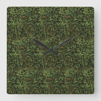Green Chili Pepper  Square Wall Clock