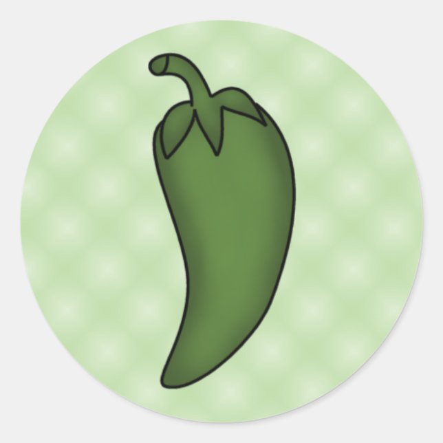 Green Chili Pepper Stickers (Front)