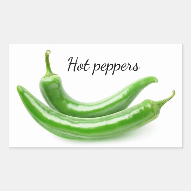 Green chili peppers sticker (Front)