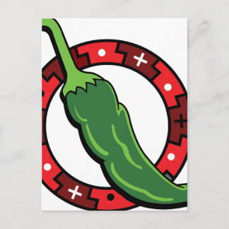 Green Chili Red Ring Graphic Image.png Postcard
