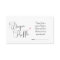 Green Chinoiserie Pink Bow Diaper Raffle Card
