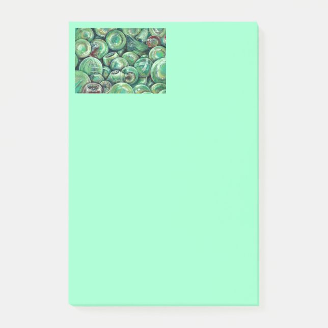 Green Christmas Balls Post-it Notes (Front)