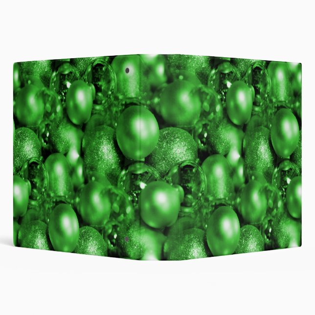 Green Christmas Baubles Binder (Background)