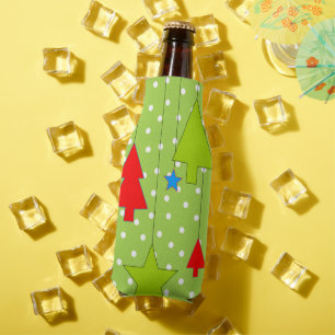 Green Christmas Bottle Cooler