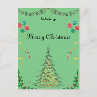 Green Christmas Card
