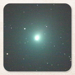 Green Christmas Comet 46P/Wirtanen Square Paper Coaster