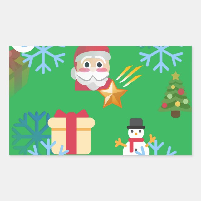 green christmas emoji sticker (Front)