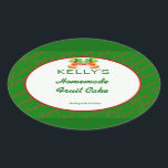 Green Christmas food label<br><div class="desc">Green Christmas Seasons greetings food label for jam jelly & cakes etc at www.zazzle.co.uk/blubush</div>