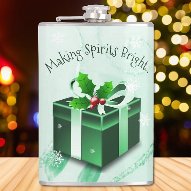 Green Christmas Gift Flask (Green Christmas Gift Flask)