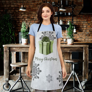 Green Christmas Gift Holiday Apron