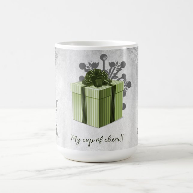 Green Christmas Gift Holiday Mug (Center)
