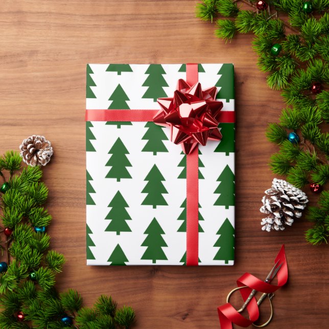 Green Christmas green traditional Wrapping Paper (Holiday Gift)