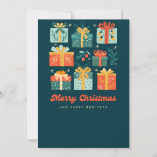 Green Christmas Holiday Card