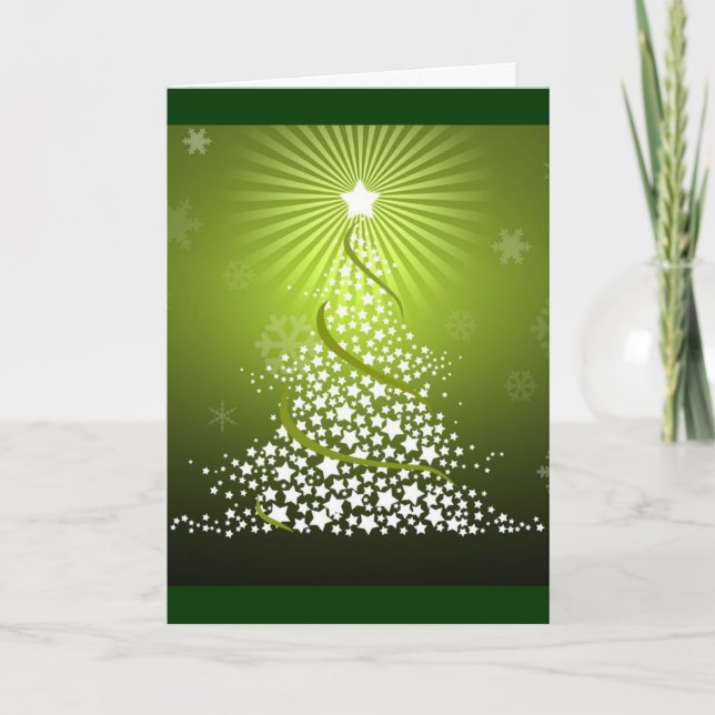 Green Christmas Holiday Card (Front)