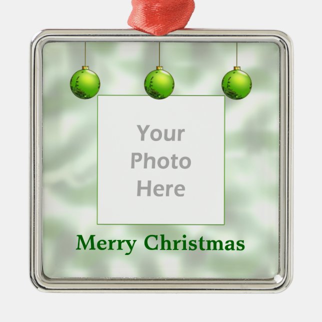 Green Christmas Ornaments (photo frame) (Front)