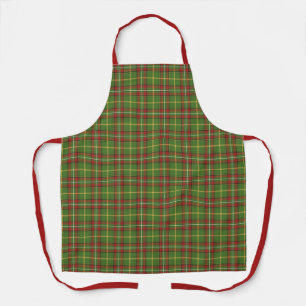 Green Christmas Plaid Apron