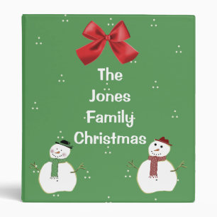 Green Christmas Scrapbook Binder