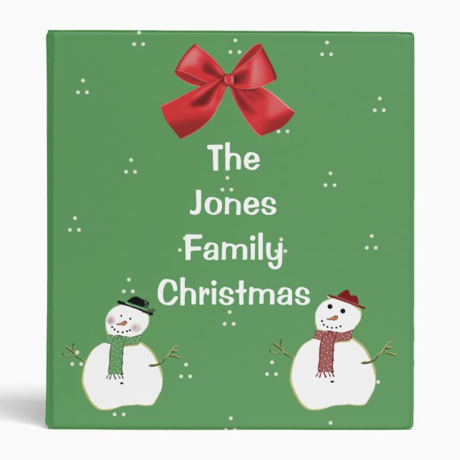 Green Christmas Scrapbook Binder (Front)