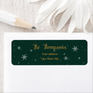 Green Christmas Snow Flakes