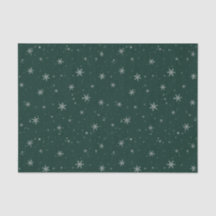 Green Christmas Snow Flakes