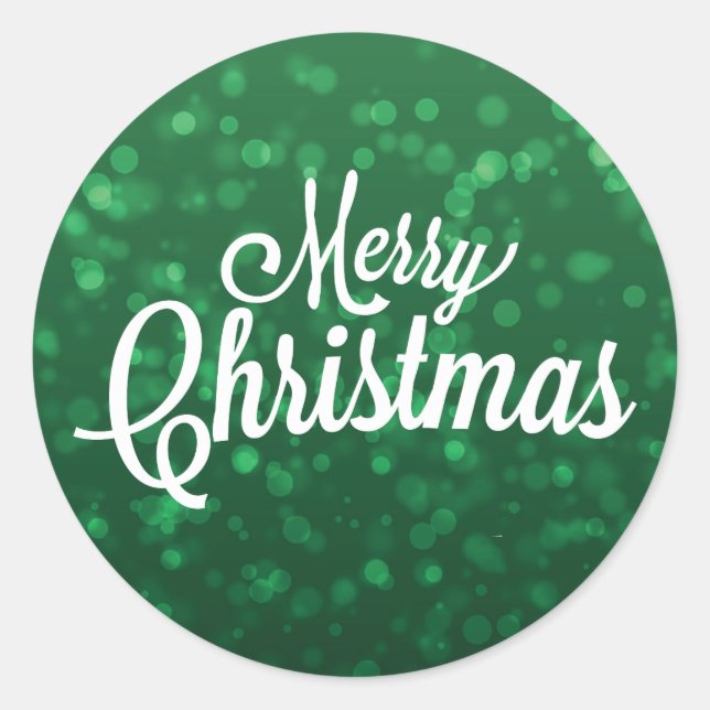 Green Christmas Sticker (Front)