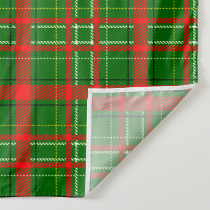 Green Christmas Tartan Plaid Pattern Design Fabric