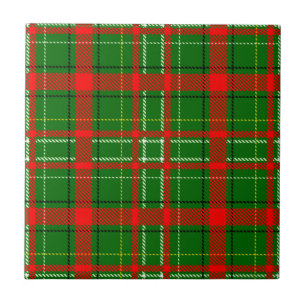 Green Christmas Tartan Plaid Pattern Design Tile