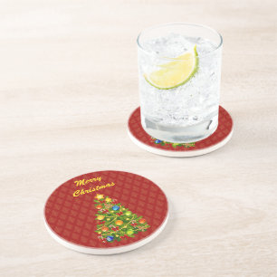 Green Christmas Tree Coaster