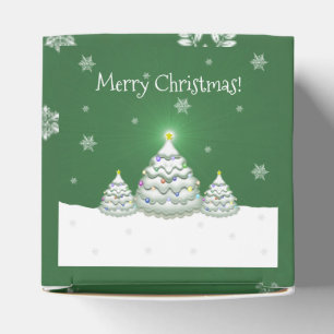 Green Christmas Tree Favour Box