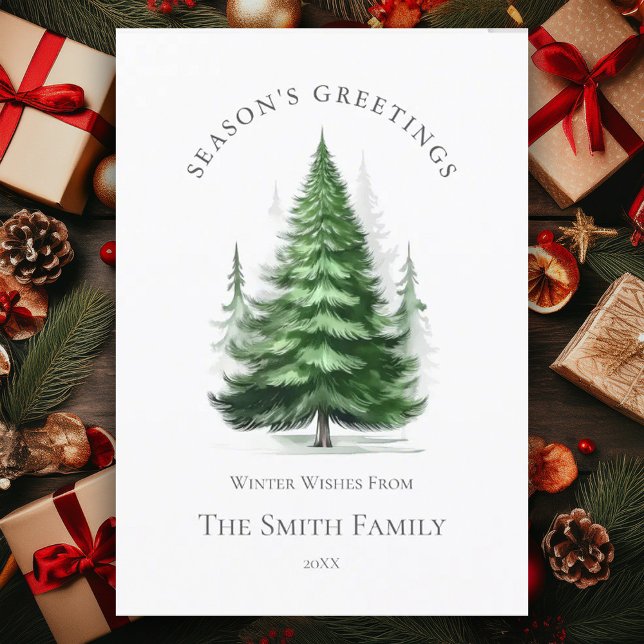 Green Christmas Tree Holiday Card (Creator Uploaded)