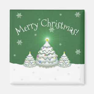 Green Christmas Tree Magnet