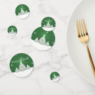 Green Christmas Tree Table Confetti