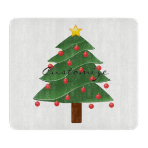 Green Christmas Tree Thunder_Cove Cutting Board